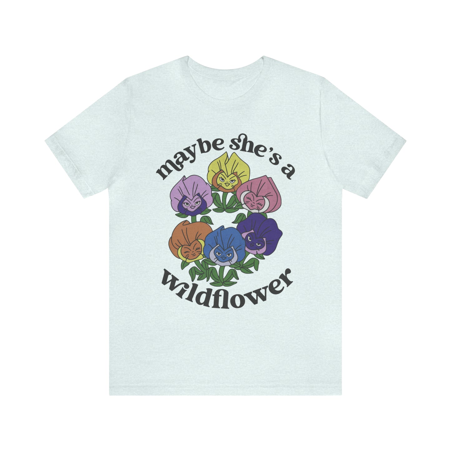 Maybe She’s A Wildflower Bella Canvas Unisex Jersey Short Sleeve Tee