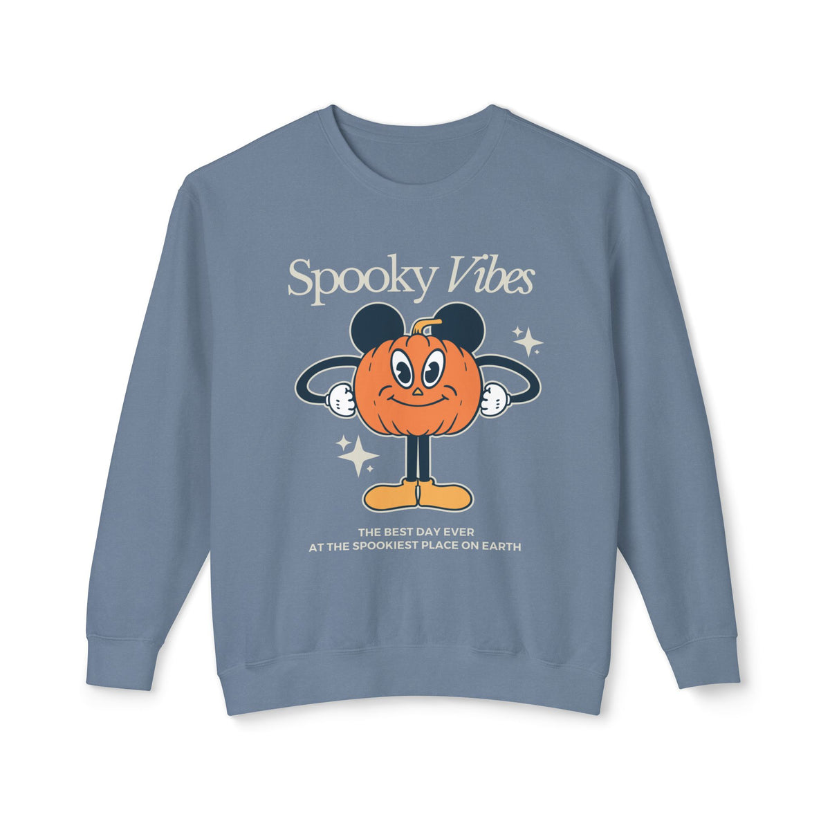 Spooky Vibes Unisex Lightweight Comfort Colors Crewneck Sweatshirt