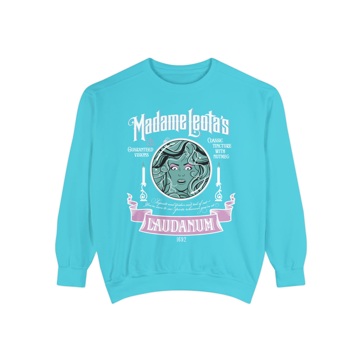 Madame Leota’s Laudanum Teal Comfort Colors Unisex Garment-Dyed Sweatshirt