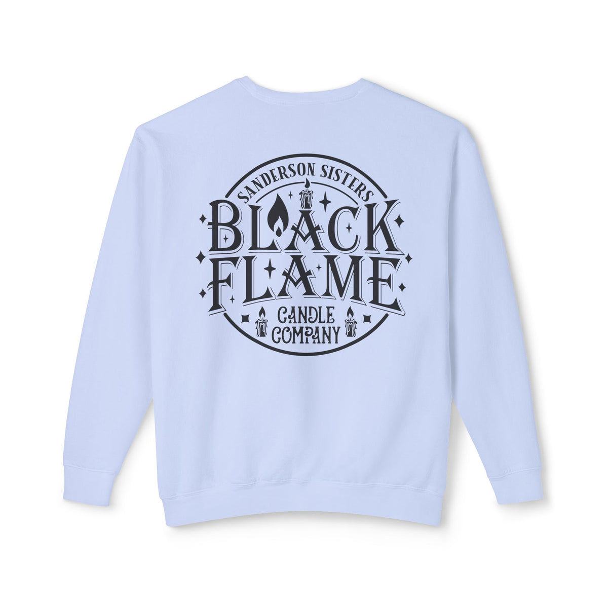 Black Flame Candle Unisex Lightweight Comfort Colors Crewneck Sweatshirt