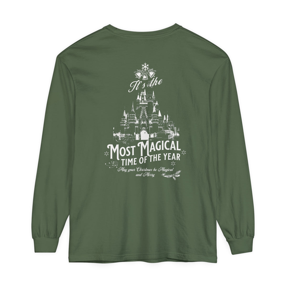 It's The Most Magical Time of the Year Castle Comfort Colors Unisex Garment-dyed Long Sleeve T-Shirt