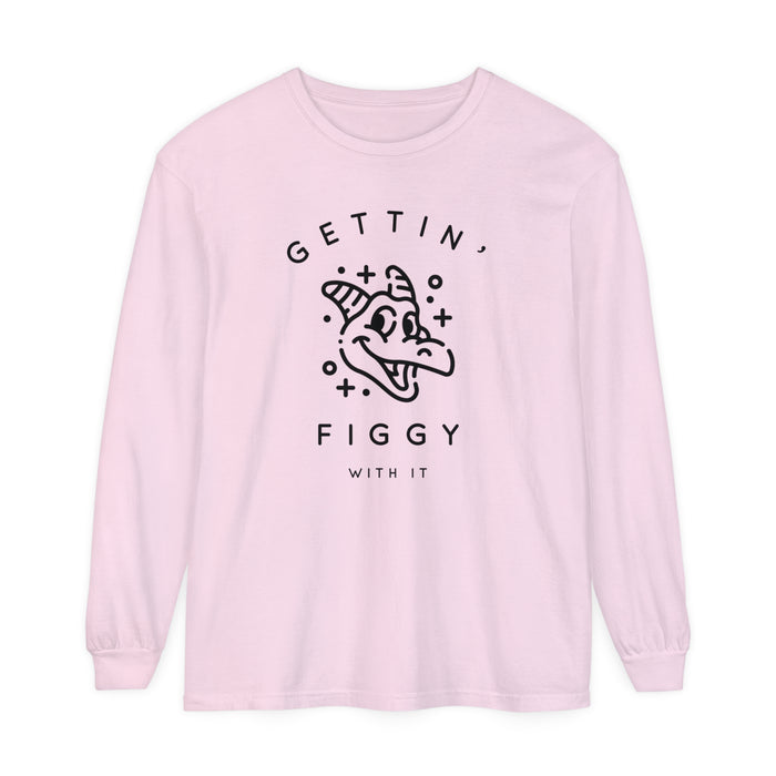 Gettin' Figgy With It Comfort Colors Unisex Garment-dyed Long Sleeve T-Shirt