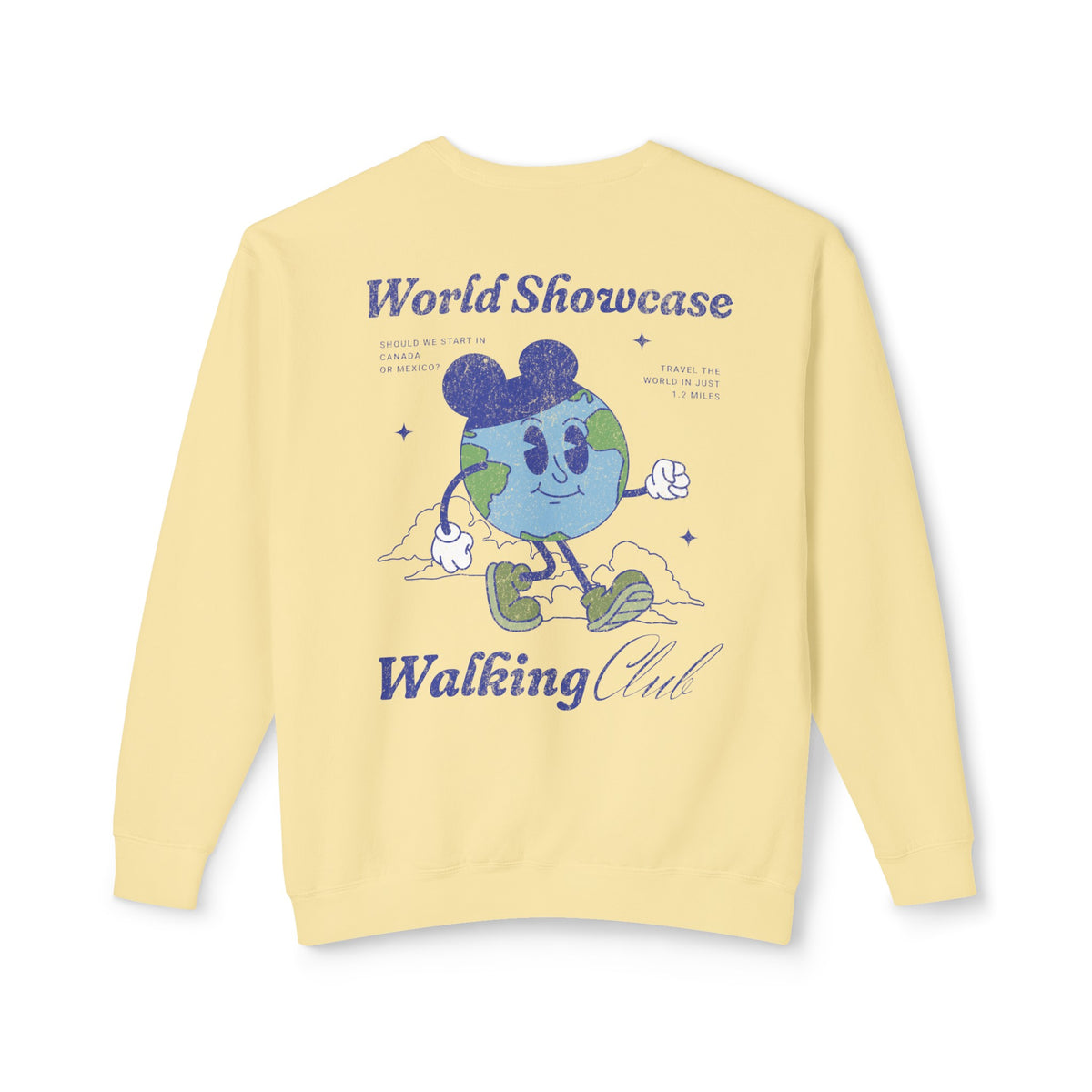 World Showcase Walking Club Unisex Lightweight Comfort Colors Crewneck Sweatshirt