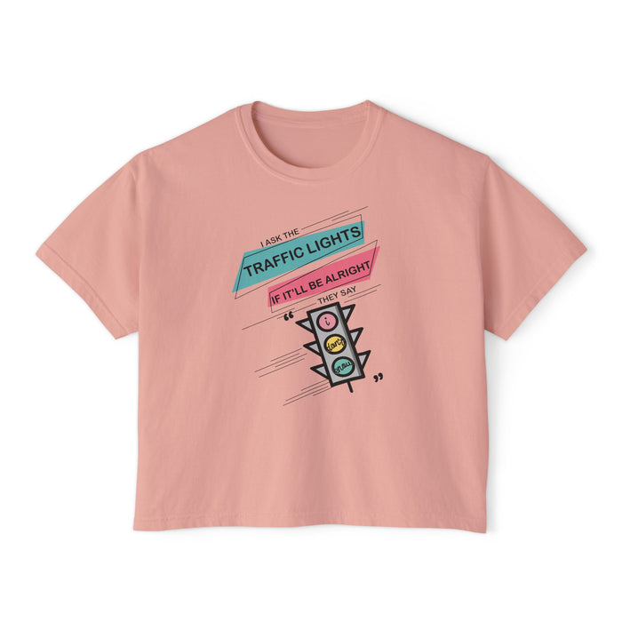 Traffic Lights Swiftie Comfort Colors Women's Boxy Tee