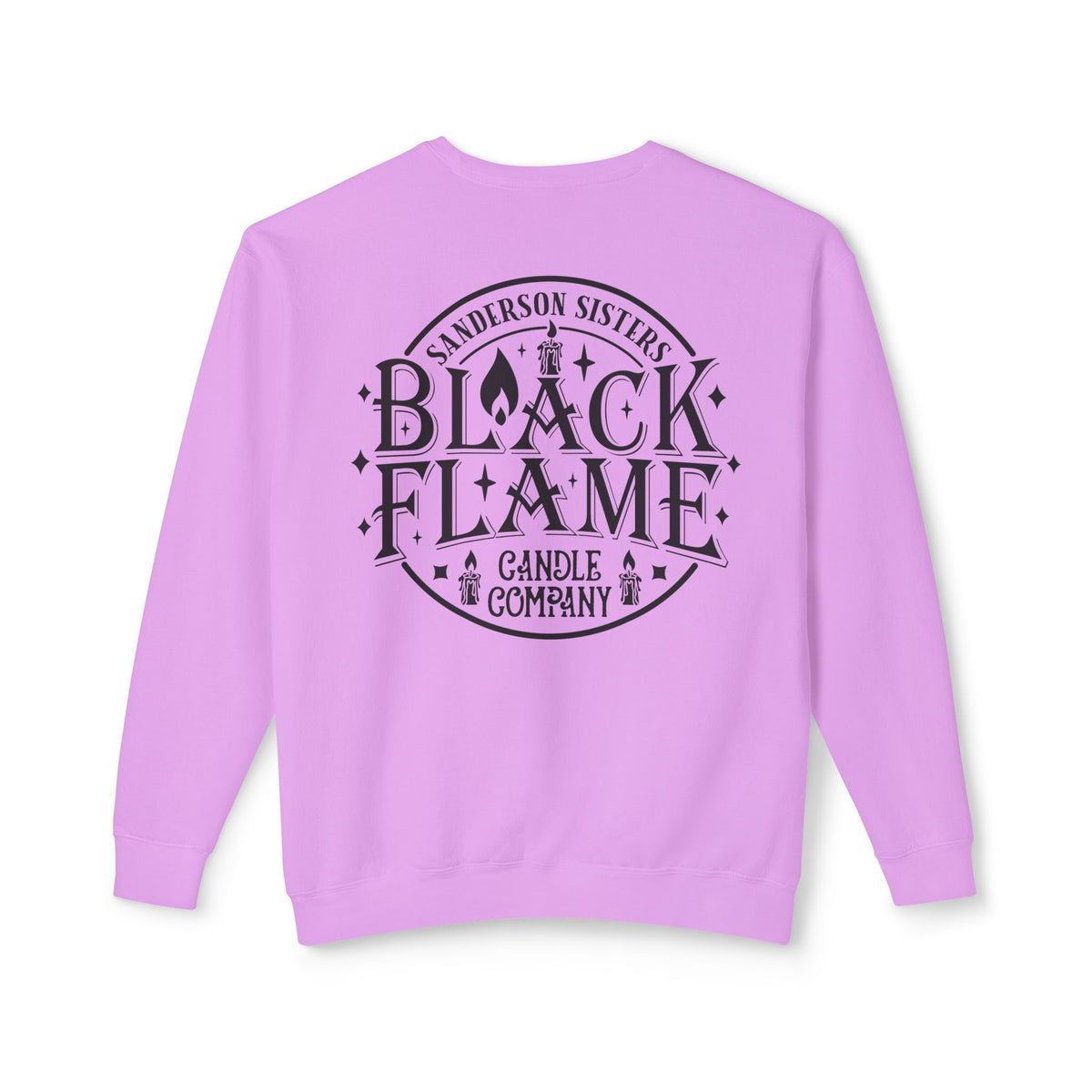 Black Flame Candle Unisex Lightweight Comfort Colors Crewneck Sweatshirt