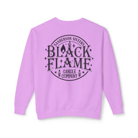 Black Flame Candle Unisex Lightweight Comfort Colors Crewneck Sweatshirt