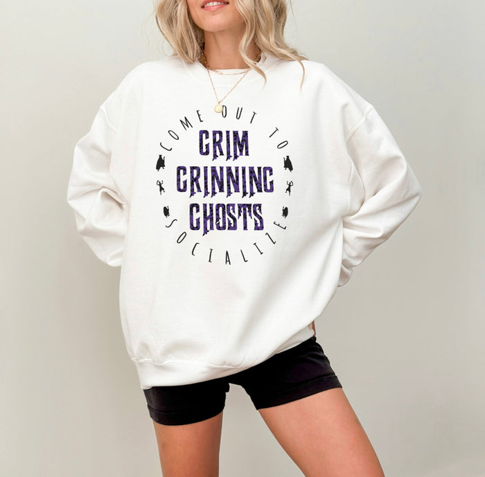 Grim Grinning Ghosts Gildan Unisex Heavy Blend Crewneck Sweatshirt Sweatshirt