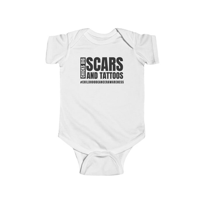 Chicks Dig Scars and Tattoos Rabbit Skins Infant Fine Jersey Bodysuit