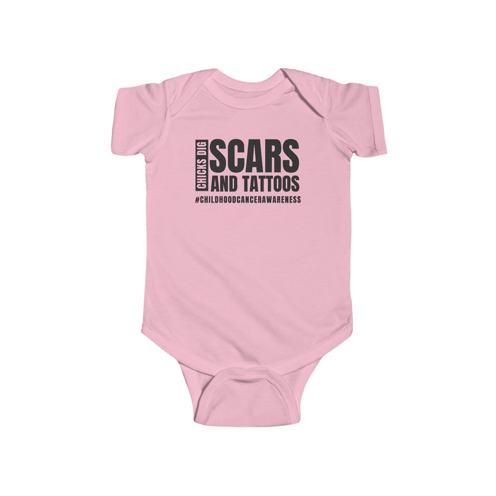 Chicks Dig Scars and Tattoos Rabbit Skins Infant Fine Jersey Bodysuit