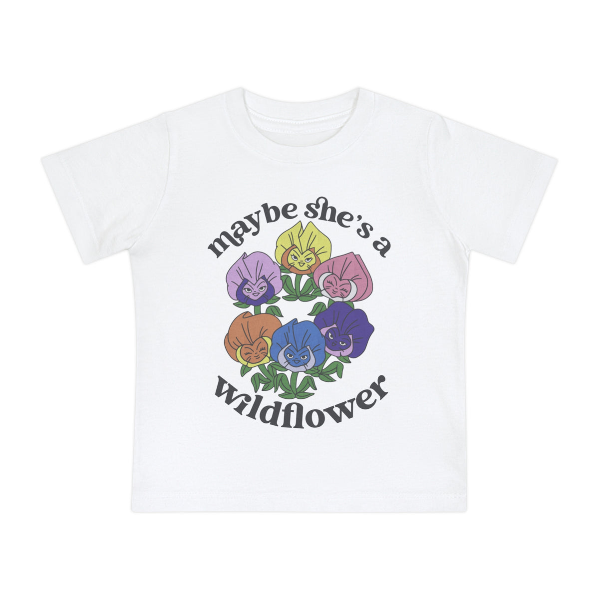 Maybe She’s A Wildflower Bella Canvas Baby Short Sleeve T-Shirt
