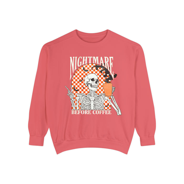 Nightmare Before Coffee Comfort Colors Sweatshirt