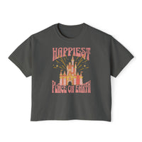 Happiest Place On Earth Comfort Colors Women's Boxy Tee