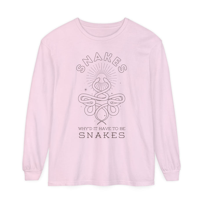 Why'd It Have To Be Snakes Comfort Colors Unisex Garment-dyed Long Sleeve T-Shirt