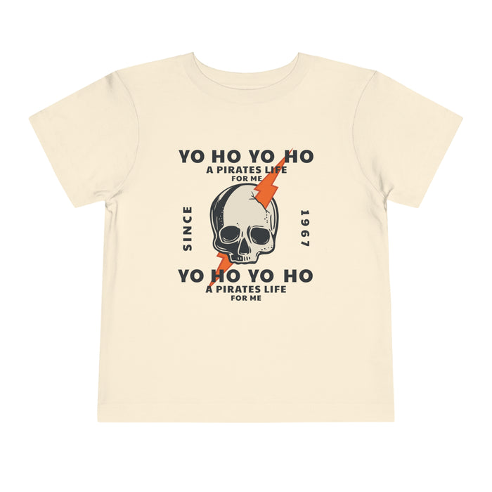 Yo Ho Pirates Life For Me Bella Canvas Toddler Short Sleeve Tee