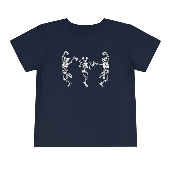 Dancing Skeletons with Ears Bella Canvas Toddler Short Sleeve Tee