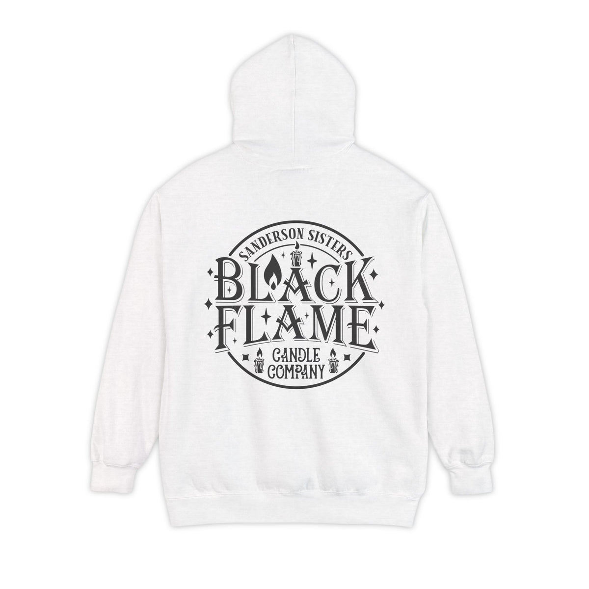 Black Flame Candle Comfort Colors Unisex Garment-Dyed Hoodie