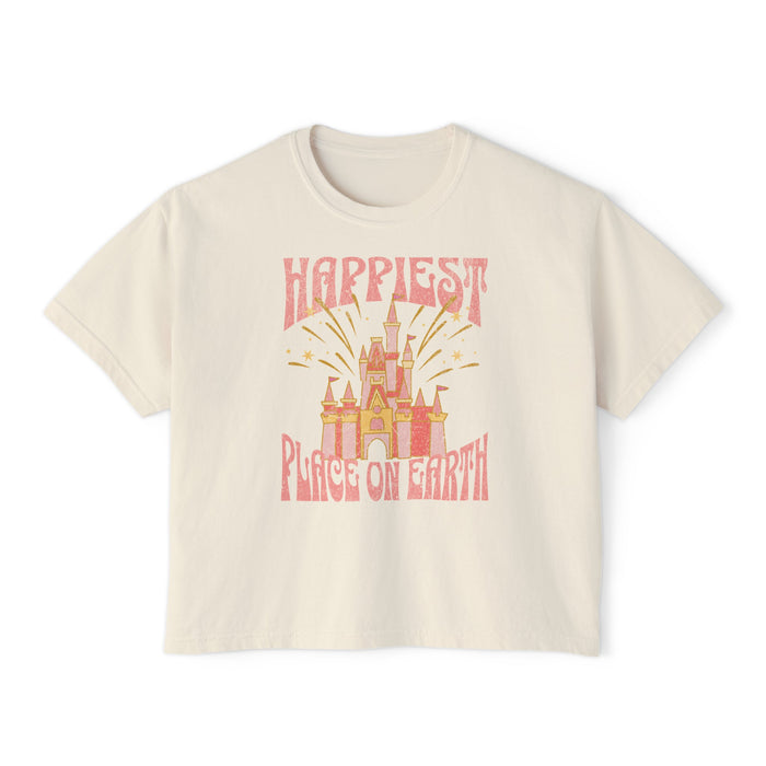 Happiest Place On Earth Comfort Colors Women's Boxy Tee