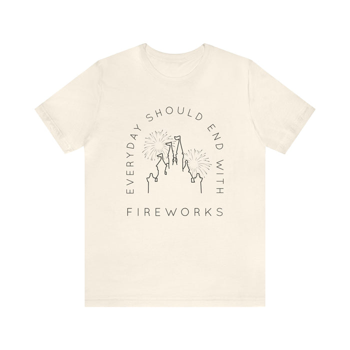 Everyday Should End With Fireworks Bella Canvas Unisex Jersey Short Sleeve Tee