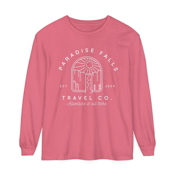 Paradise Falls Vacation Co. Comfort Colors Unisex Garment-dyed Long Sleeve T-Shirt