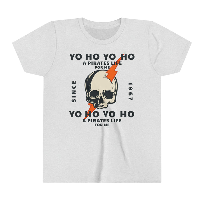 Yo Ho Pirates Life For Me Bella Canvas Youth Short Sleeve Tee