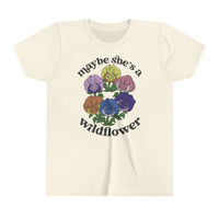 Maybe She’s A Wildflower Bella Canvas Youth Short Sleeve Tee