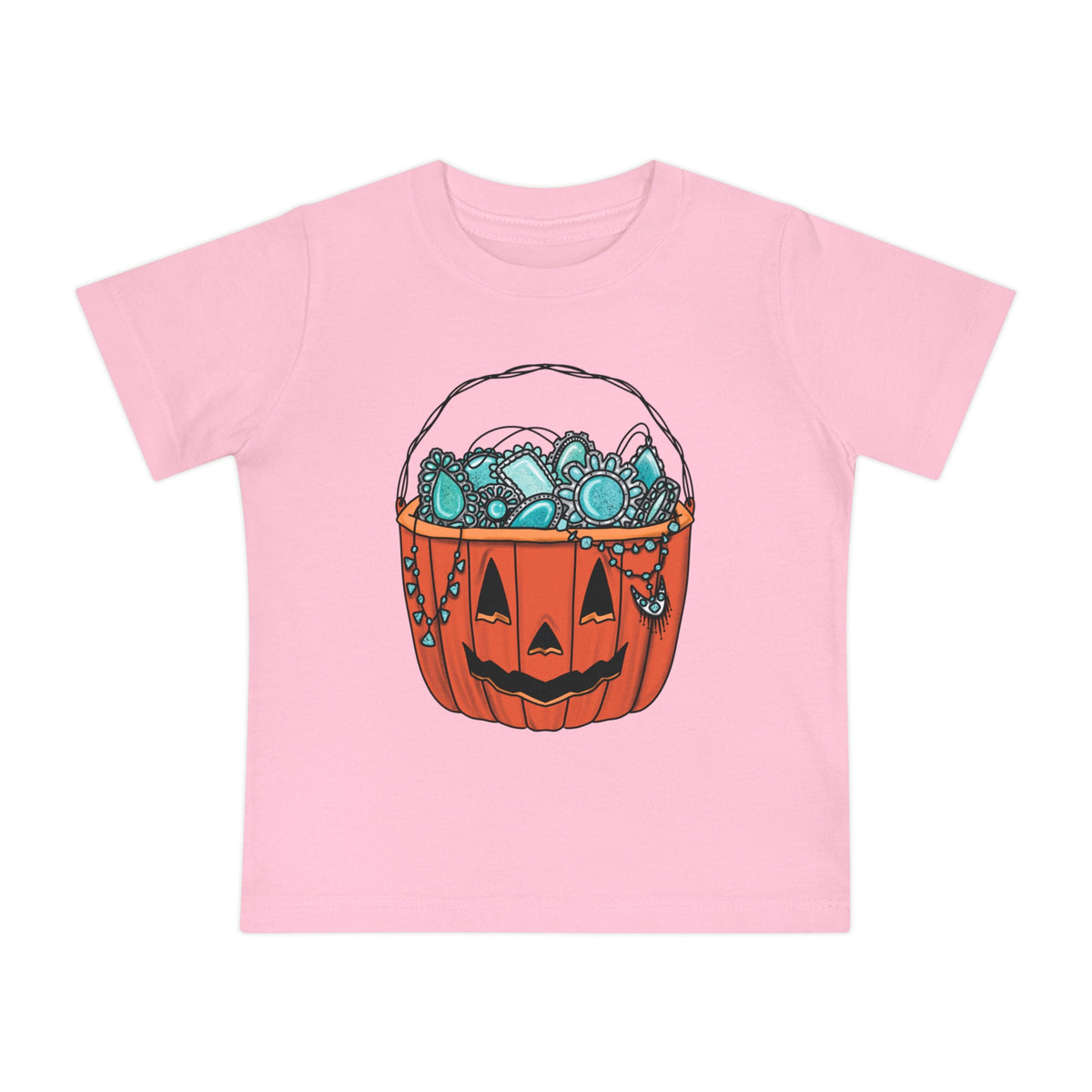 Turquoise Pumpkin Baby Short Sleeve T-Shirt