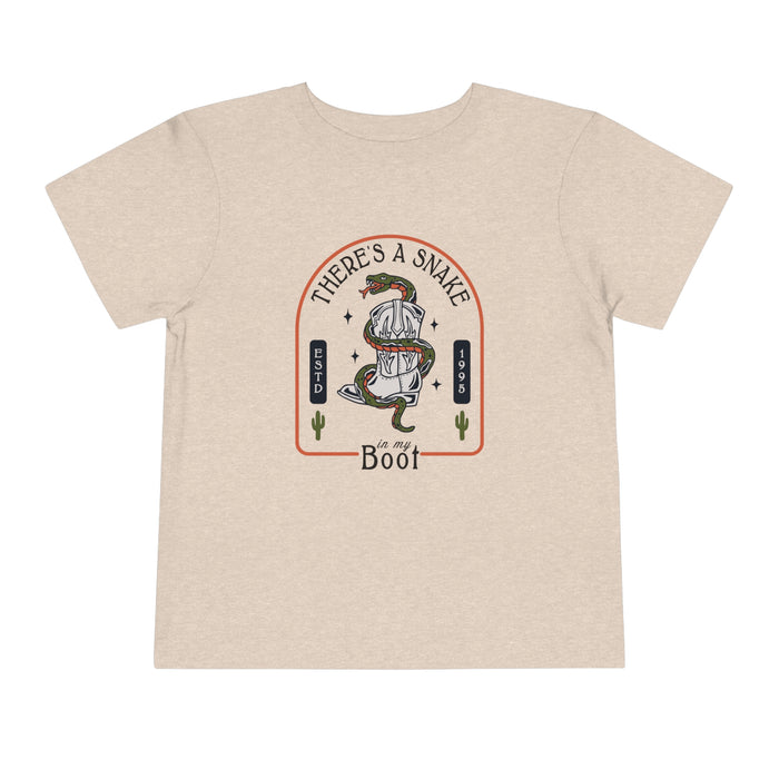 There's A Snake In My Boot Bella Canvas Toddler Short Sleeve Tee