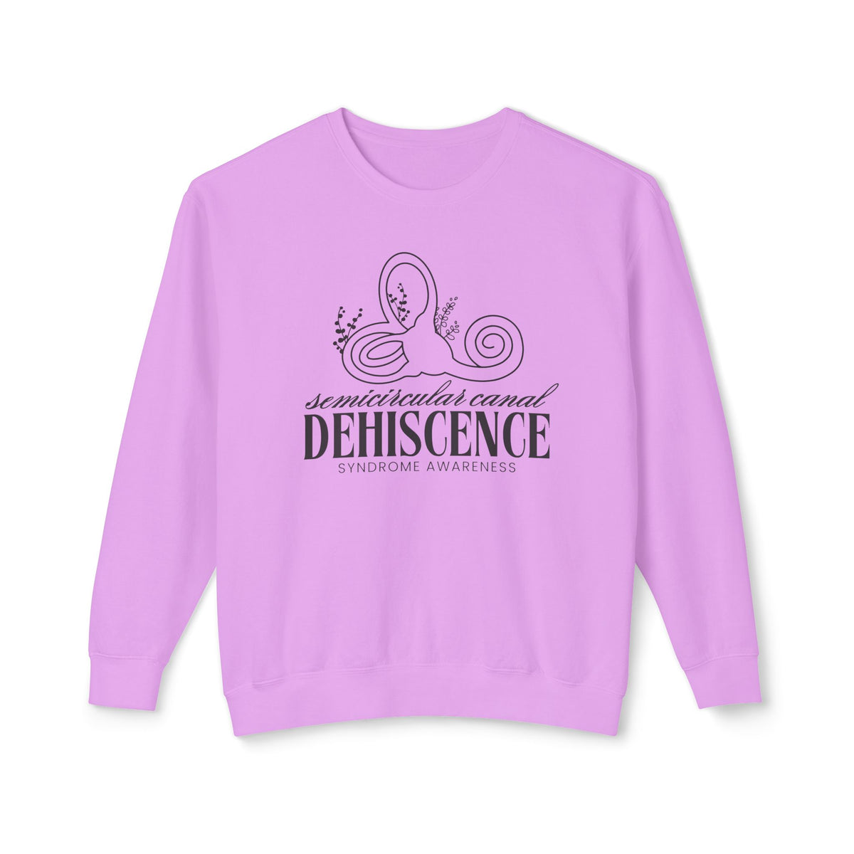 Semicircular Canal Dehiscence Syndrome Awareness Unisex Lightweight Comfort Colors Crewneck Sweatshirt