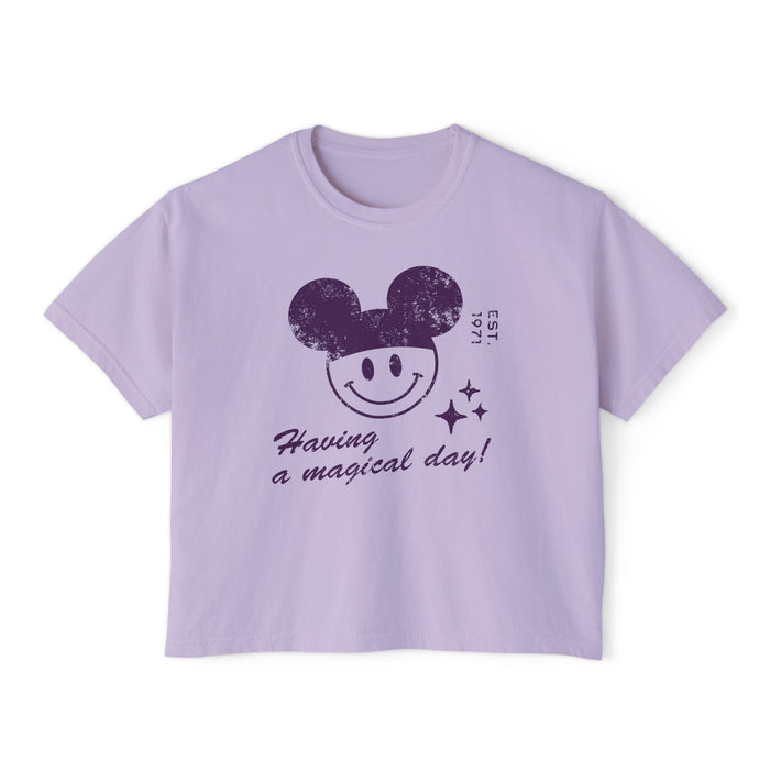 Having A Magical Day Comfort Colors Women's Boxy Tee