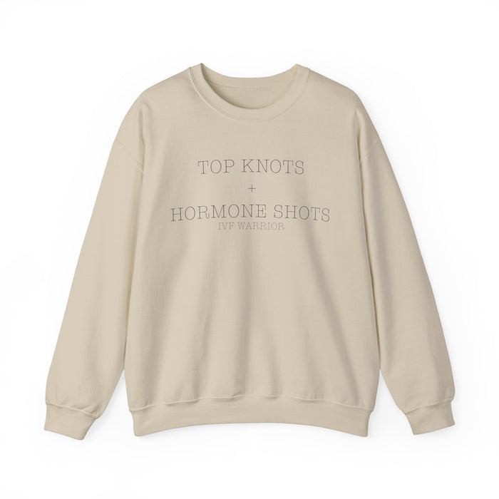 Top Knots And Hormone Shots Gildan Unisex Heavy Blend™ Crewneck Sweatshirt