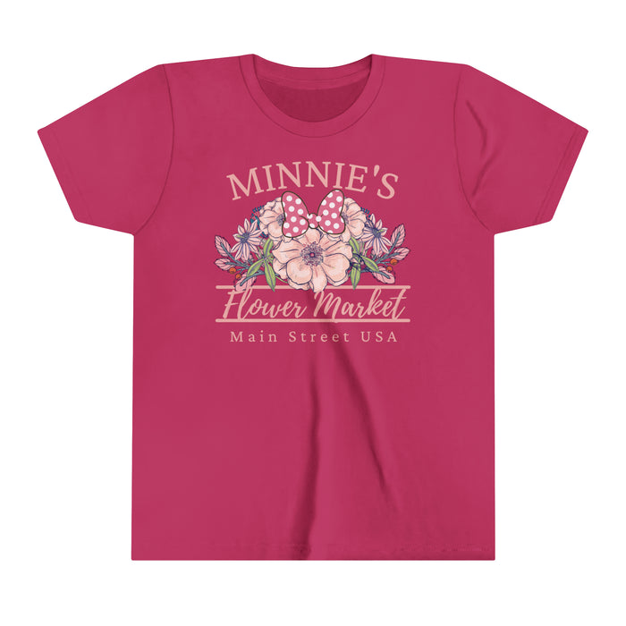 Minnie's Flower Market Bella Canvas Youth Short Sleeve Tee