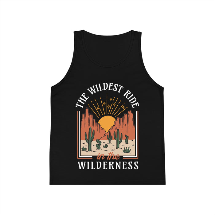 The Wildest Ride In The Wilderness Kid's Bella Canvas Jersey Tank Top