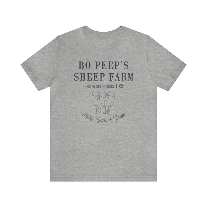 Bo Peep's Sheep Farm Bella Canvas Unisex Jersey Short Sleeve Tee