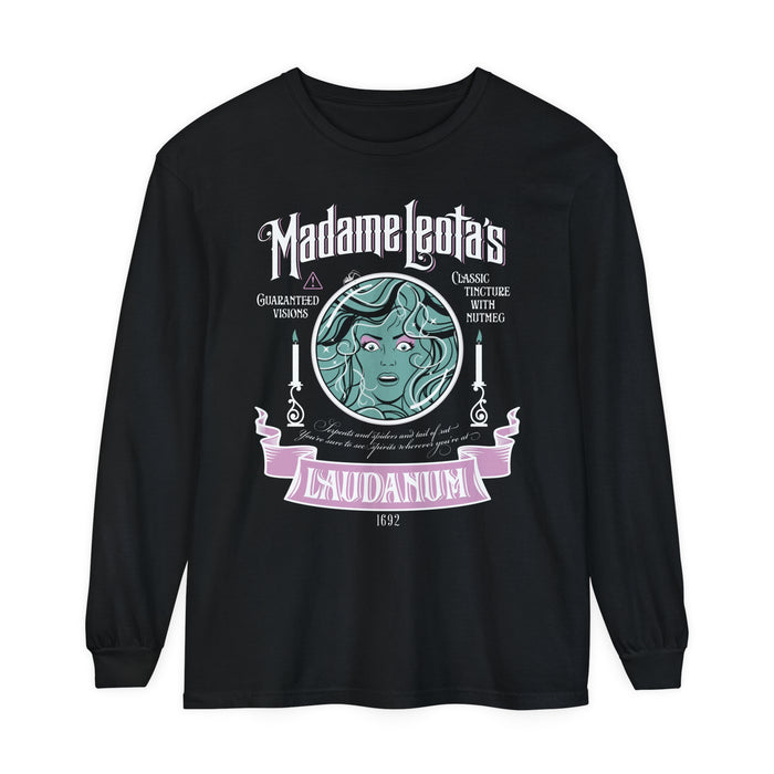 Madame Leota’s Laudanum Teal Comfort Colors Unisex Garment-dyed Long Sleeve T-Shirt