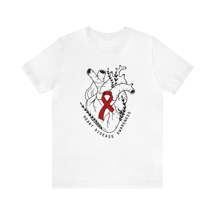 Heart Disease Awareness Bella Canvas Unisex Jersey Short Sleeve Tee