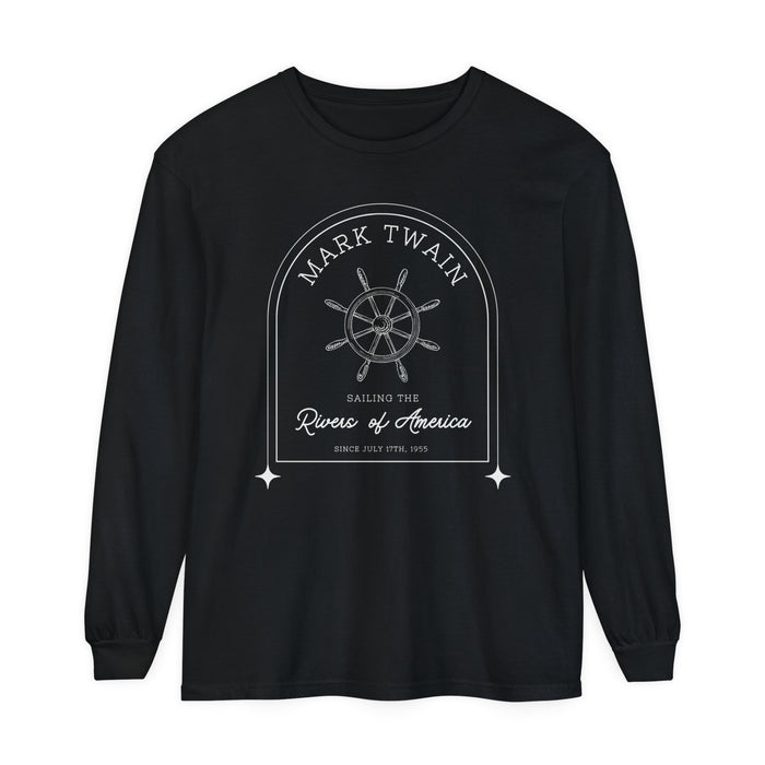 Sailing The Rivers of America Comfort Colors Unisex Garment-dyed Long Sleeve T-Shirt