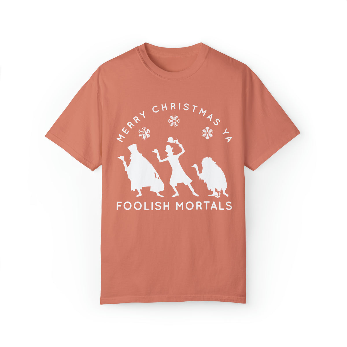 Merry Christmas Ya Foolish Mortals Comfort Colors Unisex Garment-Dyed T-shirt
