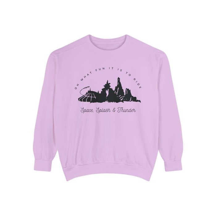 Oh What Fun It Is To Ride Comfort Colors Unisex Garment-Dyed Sweatshirt