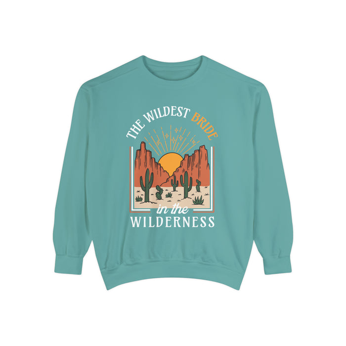 Wildest Bride In The Wilderness Comfort Colors Unisex Garment-Dyed Sweatshirt