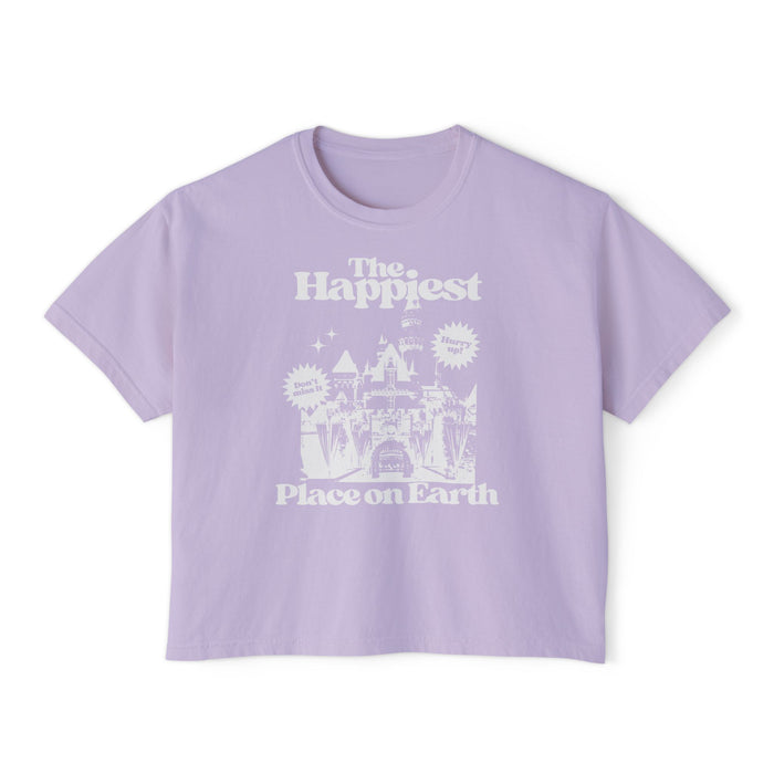 The Happiest Place On Earth Comfort Colors Women's Boxy Tee