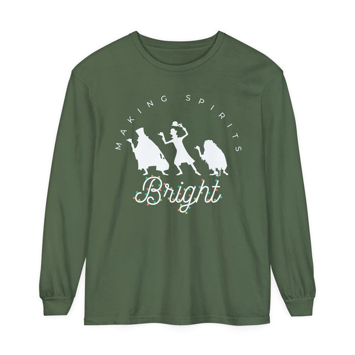 Making Spirits Bright Comfort Colors Unisex Garment-dyed Long Sleeve T-Shirt