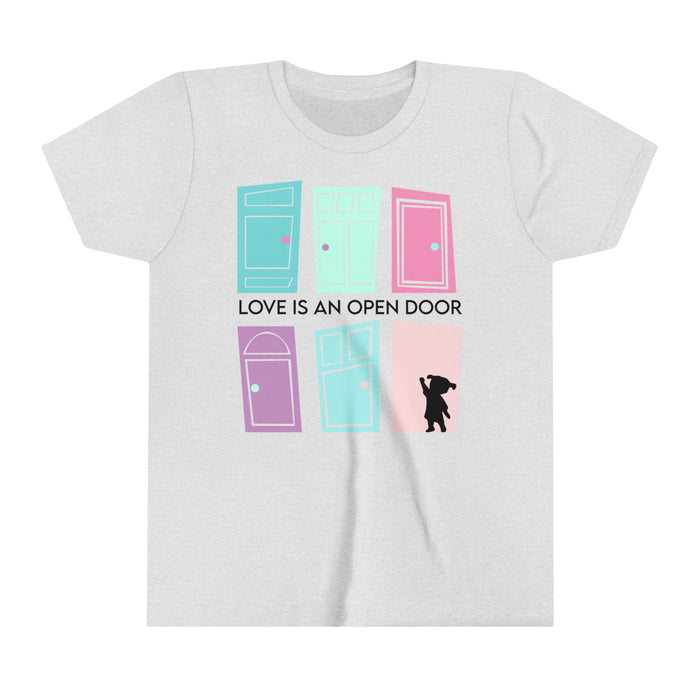 Love Is An Open Door Bella Canvas Youth Short Sleeve Tee