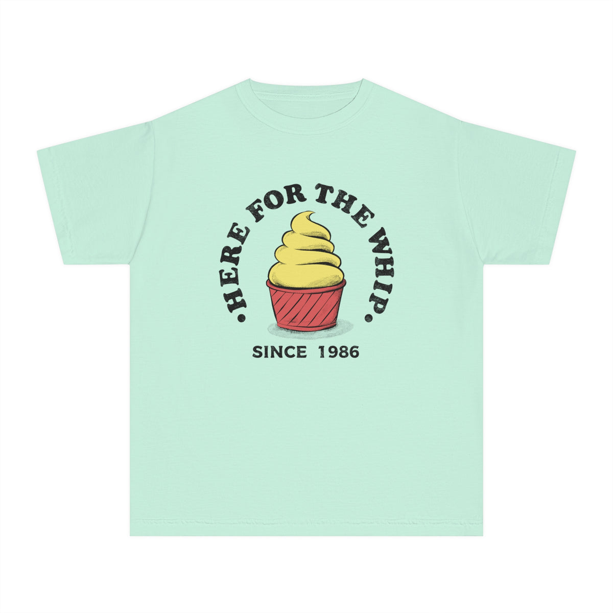 Here For The Whip Comfort Colors Youth Midweight Tee