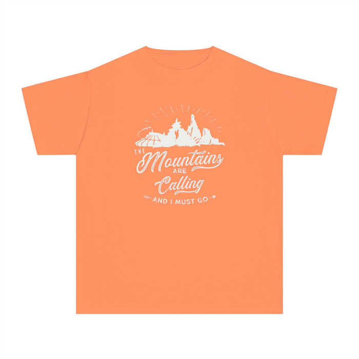 The Mountains Are Calling Comfort Colors Youth Midweight Tee