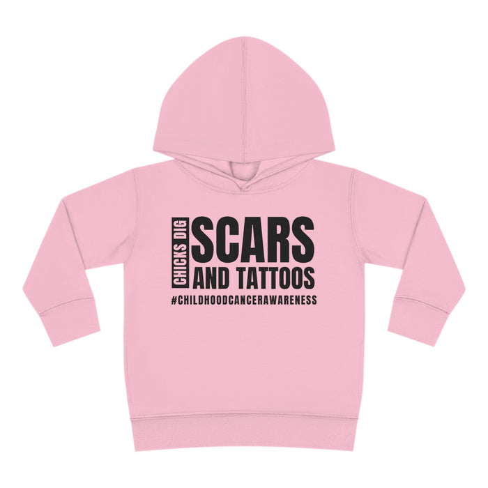 Chicks Dig Scars and Tattoos Toddler Pullover Rabbit Skins Fleece Hoodie