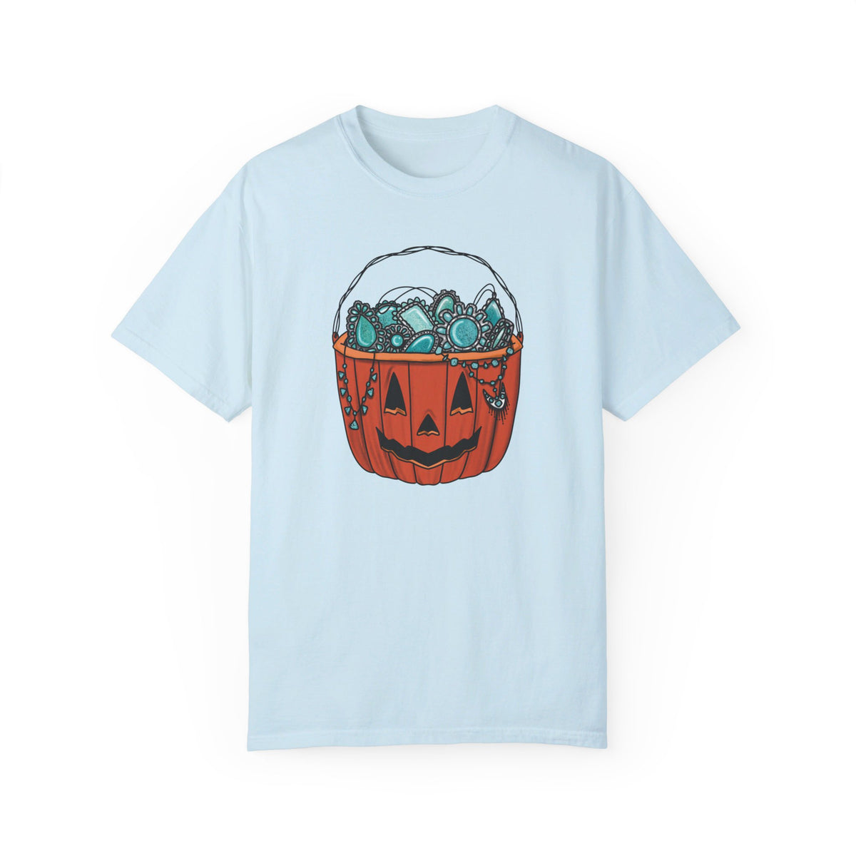 Turquoise Pumpkin Comfort Colors Unisex Garment-Dyed T-shirt