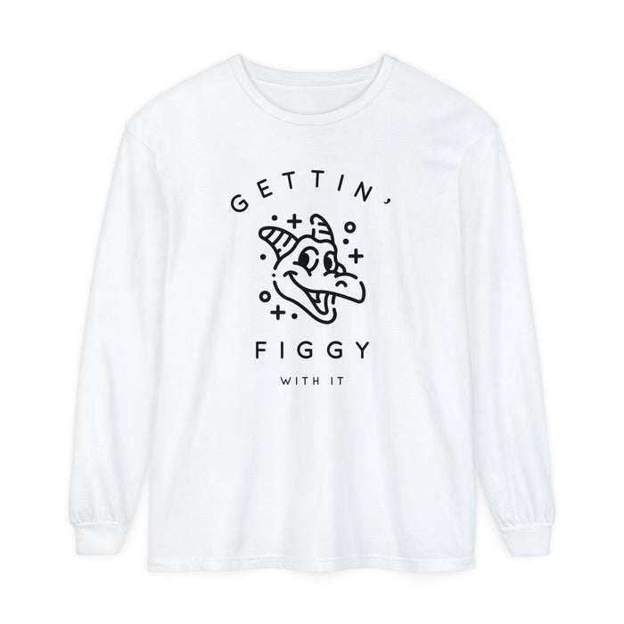 Gettin' Figgy With It Comfort Colors Unisex Garment-dyed Long Sleeve T-Shirt