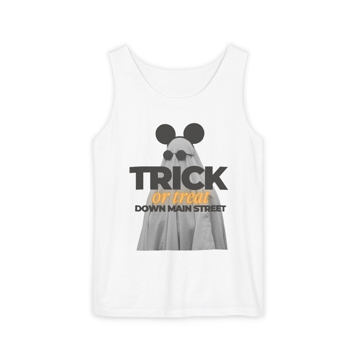 Trick or Treat Down Main Street Unisex Comfort Colors Garment-Dyed Tank Top