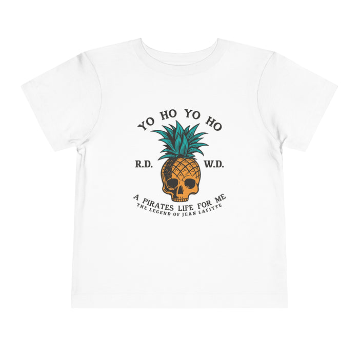 Yo Ho Pirates Life For Me Bella Canvas Toddler Short Sleeve Tee