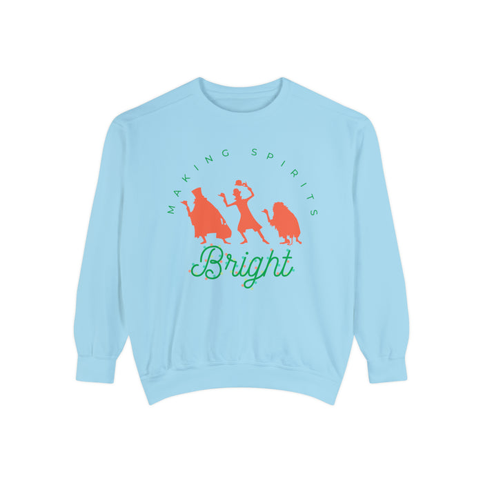 Making Spirits Bright Comfort Colors Unisex Garment-Dyed Sweatshirt